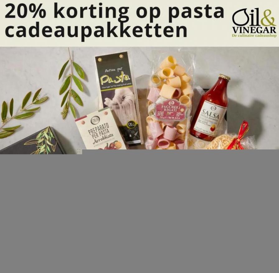 Sale 20% Korting op Pasta Cadeaupakketen. Oil and Vinegar. Week 5 (2023-02-12-2023-02-12)