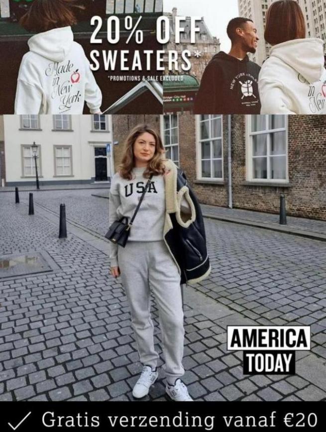 20% Off Sweaters*. America Today. Week 9 (2023-03-12-2023-03-12)