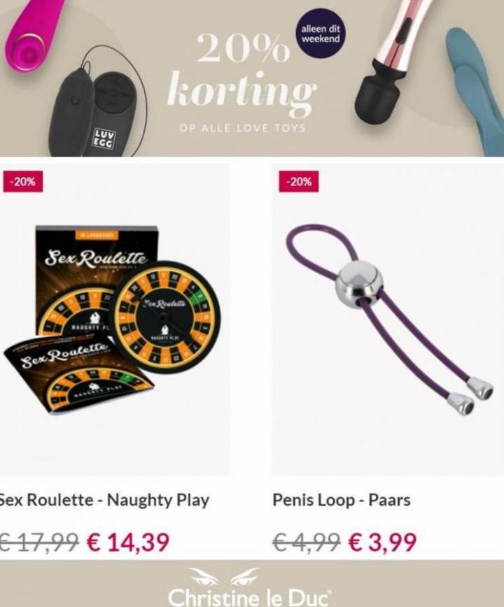 20% Korting op Alle Love Toys. Page 5