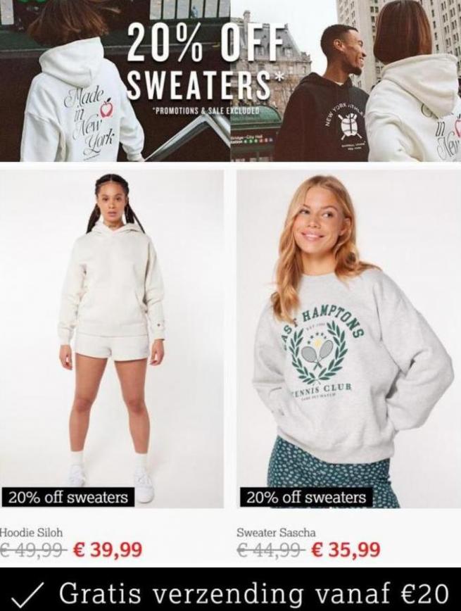 20% Off Sweaters*. Page 6