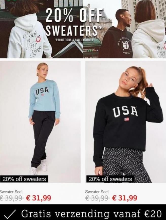 20% Off Sweaters*. Page 7