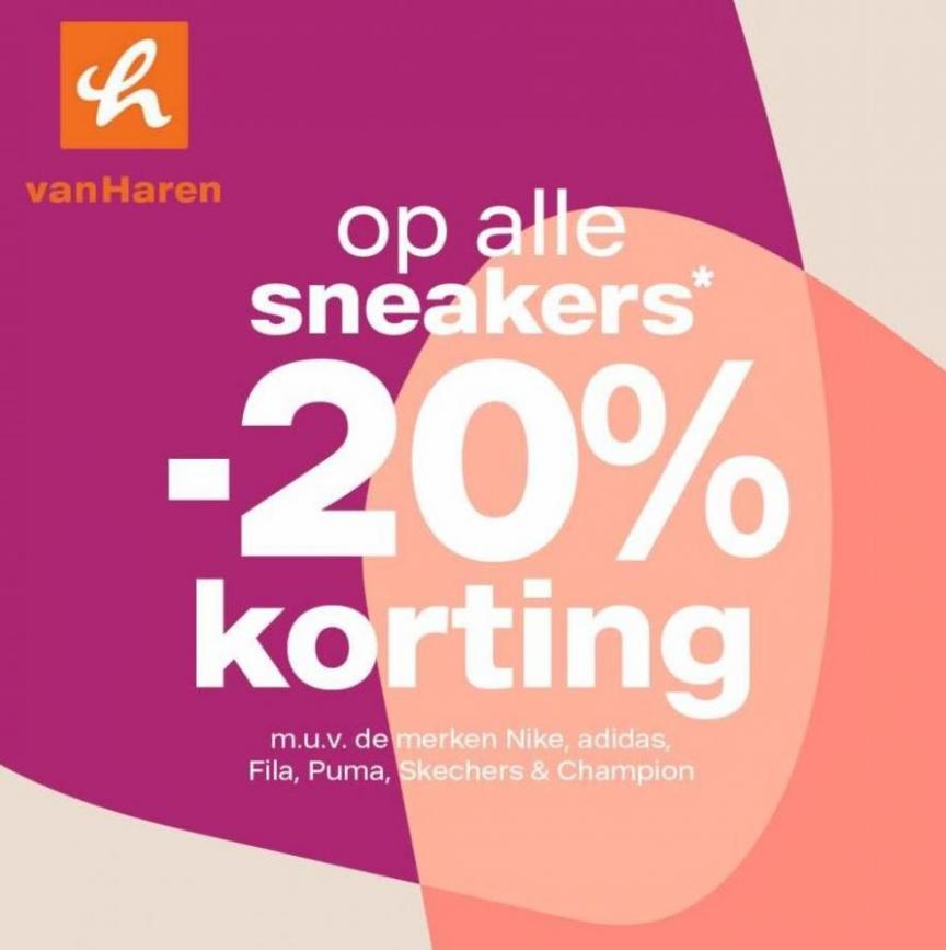 -20% Korting op Alle Sneakers*. vanHaren. Week 16 (2023-04-29-2023-04-29)