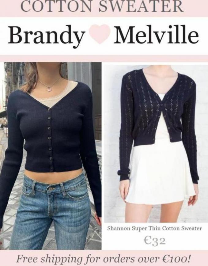 Cotton Sweater. Brandy Melville. Week 24 (2023-06-23-2023-06-23)
