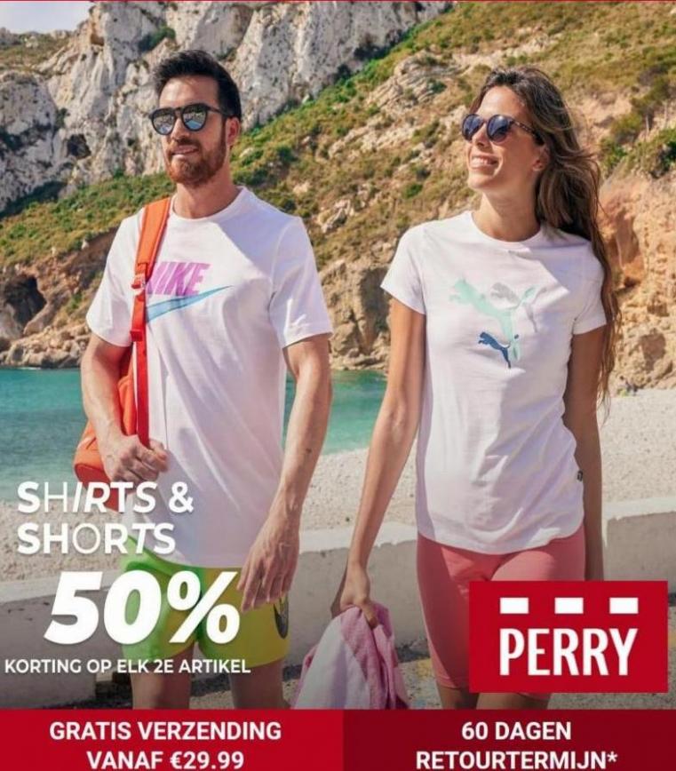 Shirts & Shorts 50% Korting*. Perry Sport. Week 23 (2023-06-15-2023-06-15)