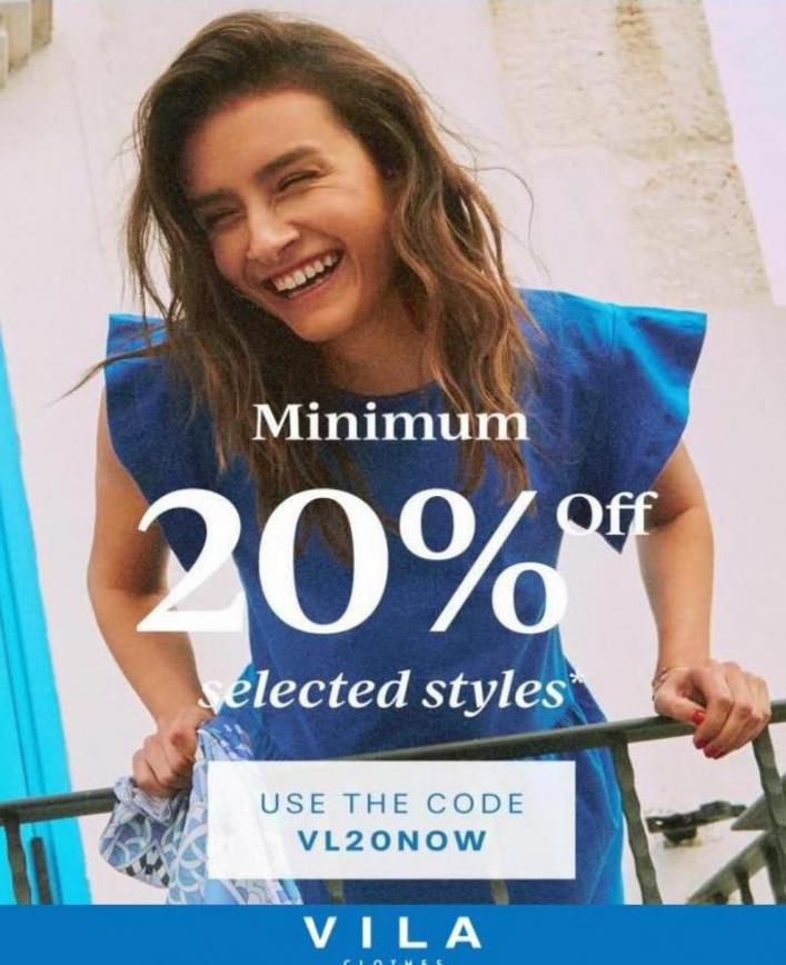 Minimum 20% Off Selected Styles*. VILA Clothes. Week 34 (2023-08-30-2023-08-30)