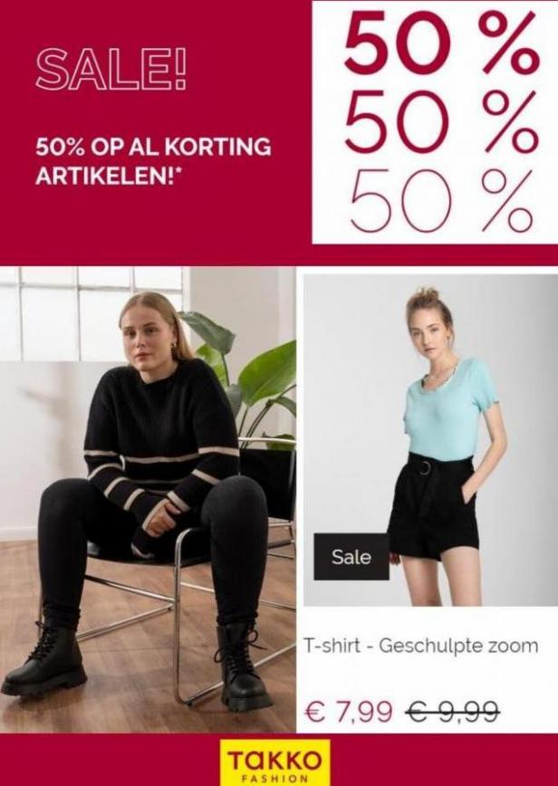 Sale! 50% op al Korting Artikelen!. Takko fashion. Week 34 (2023-09-01-2023-09-01)