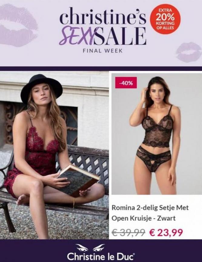 Sexy Sale Extra 20% Korting op Alles. Christine le Duc. Week 31 (2023-08-05-2023-08-05)