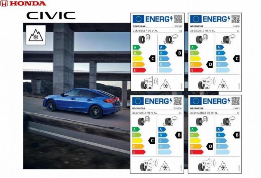 Honda Civic e:HEV — Banden informatie. Page 2