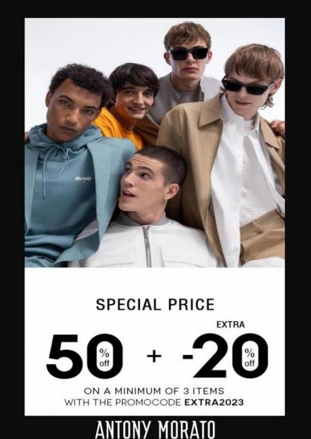 Special Price 50% Off + -20% Off Extra*. Antony Morato. Week 39 (2023-10-04-2023-10-04)