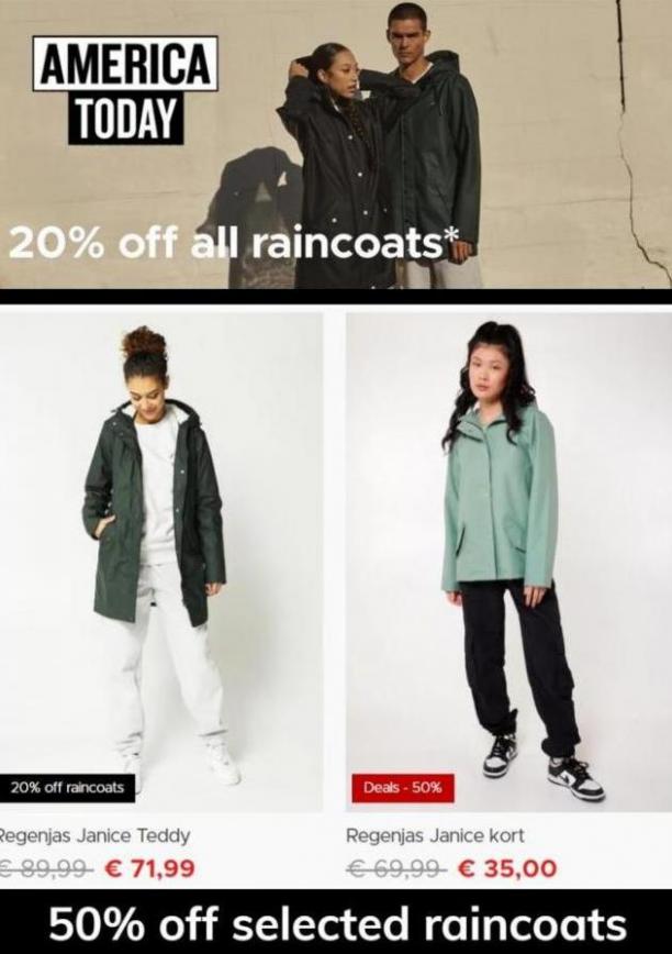 20% Off all Raincoats*. Page 2