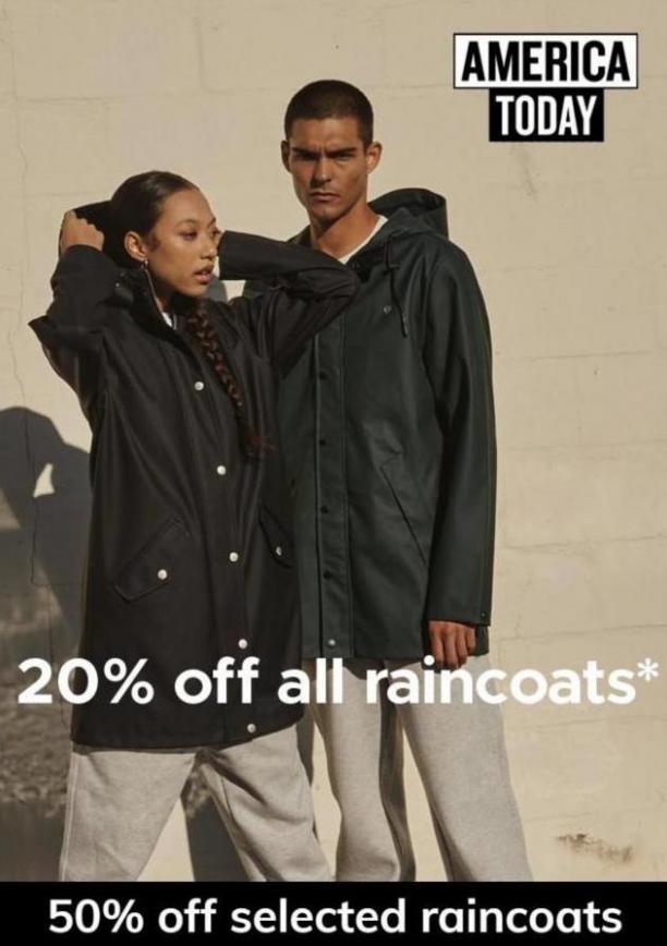 20% Off all Raincoats*. America Today. Week 38 (2023-10-02-2023-10-02)