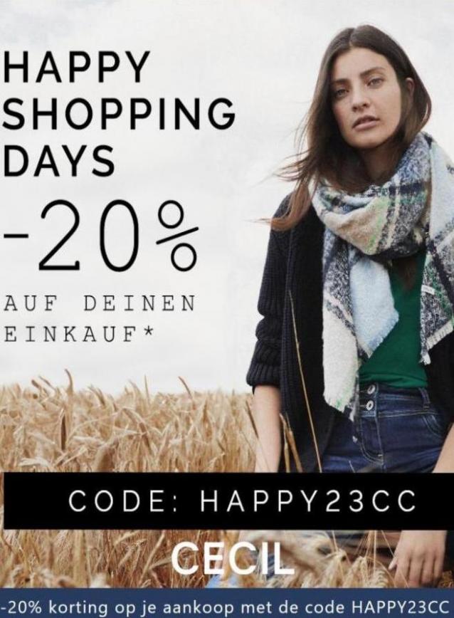 Happy Shopping Days -20%*. Cecil. Week 39 (2023-10-07-2023-10-07)