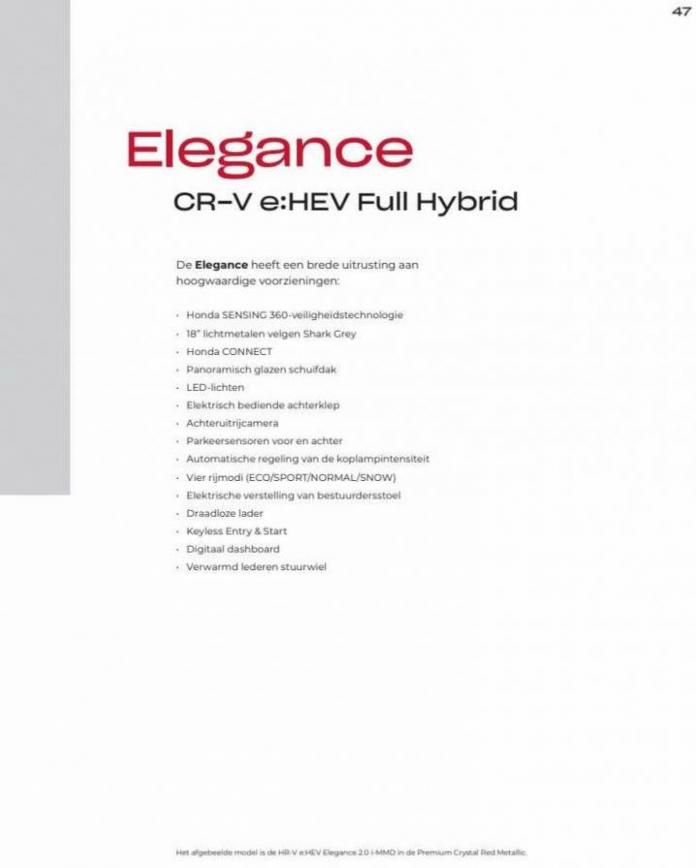 Honda CR-V e:HEV & e:PHEV — Brochure. Page 47