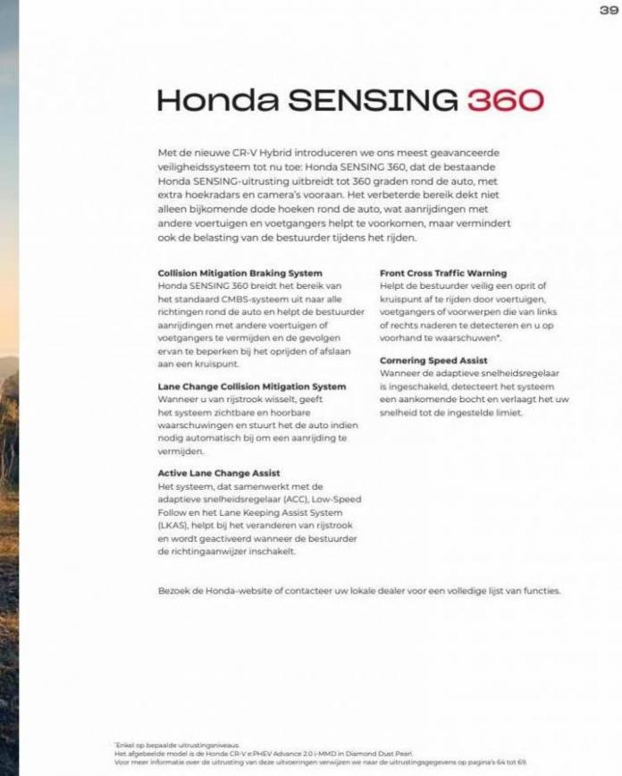 Honda CR-V e:HEV & e:PHEV — Brochure. Page 39