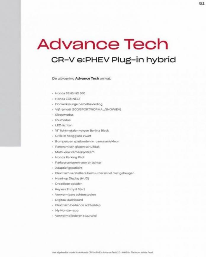 Honda CR-V e:HEV & e:PHEV — Brochure. Page 51