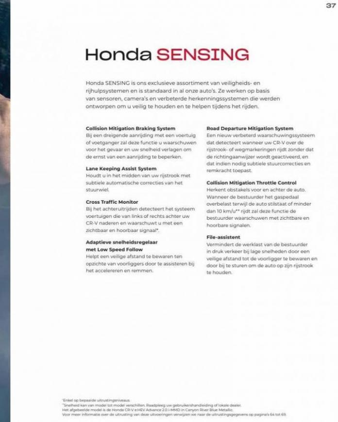 Honda CR-V e:HEV & e:PHEV — Brochure. Page 37