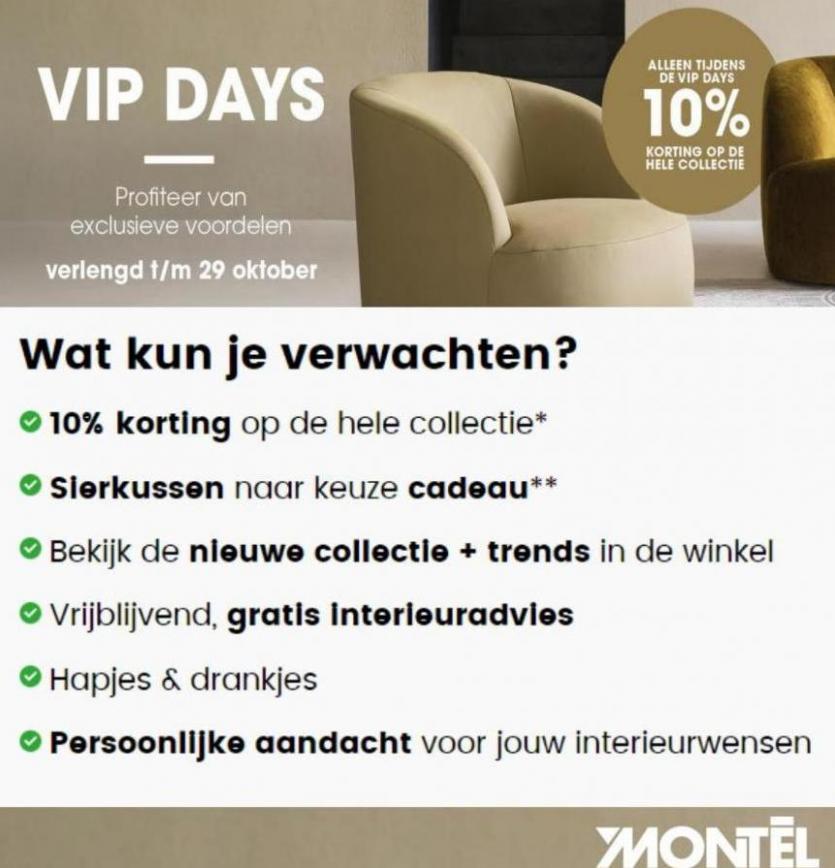 VIP Days 10% Korting*. Montel. Week 43 (2023-10-29-2023-10-29)