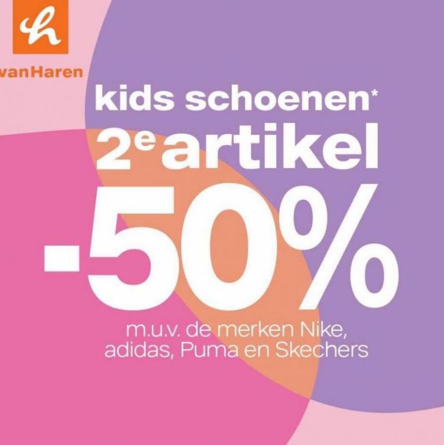 Kids Schoenen 2e artikel -50%*. vanHaren. Week 43 (2023-11-05-2023-11-05)
