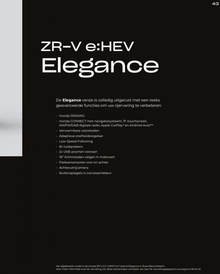 Honda ZR-V e:HEV — Brochure. Page 43