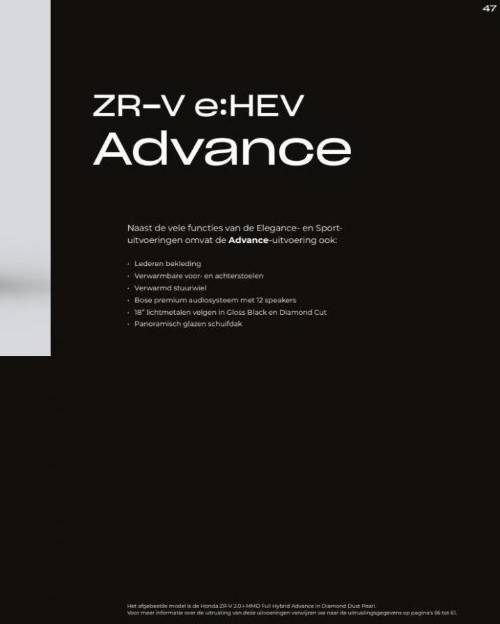 Honda ZR-V e:HEV — Brochure. Page 47