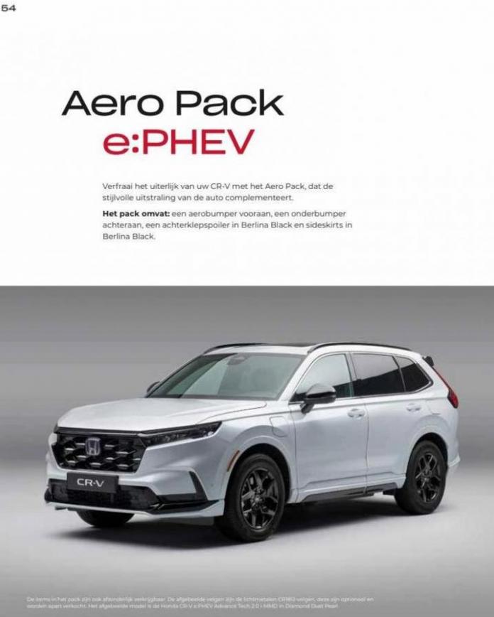 Honda CR-V e:HEV & e:PHEV — Brochure. Page 54