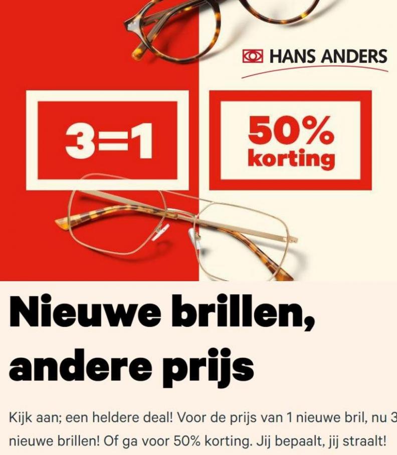 Nieuwe brillen, anderen prijs 3=1 50% Korting. Hans Anders. Week 41 (2023-10-19-2023-10-19)