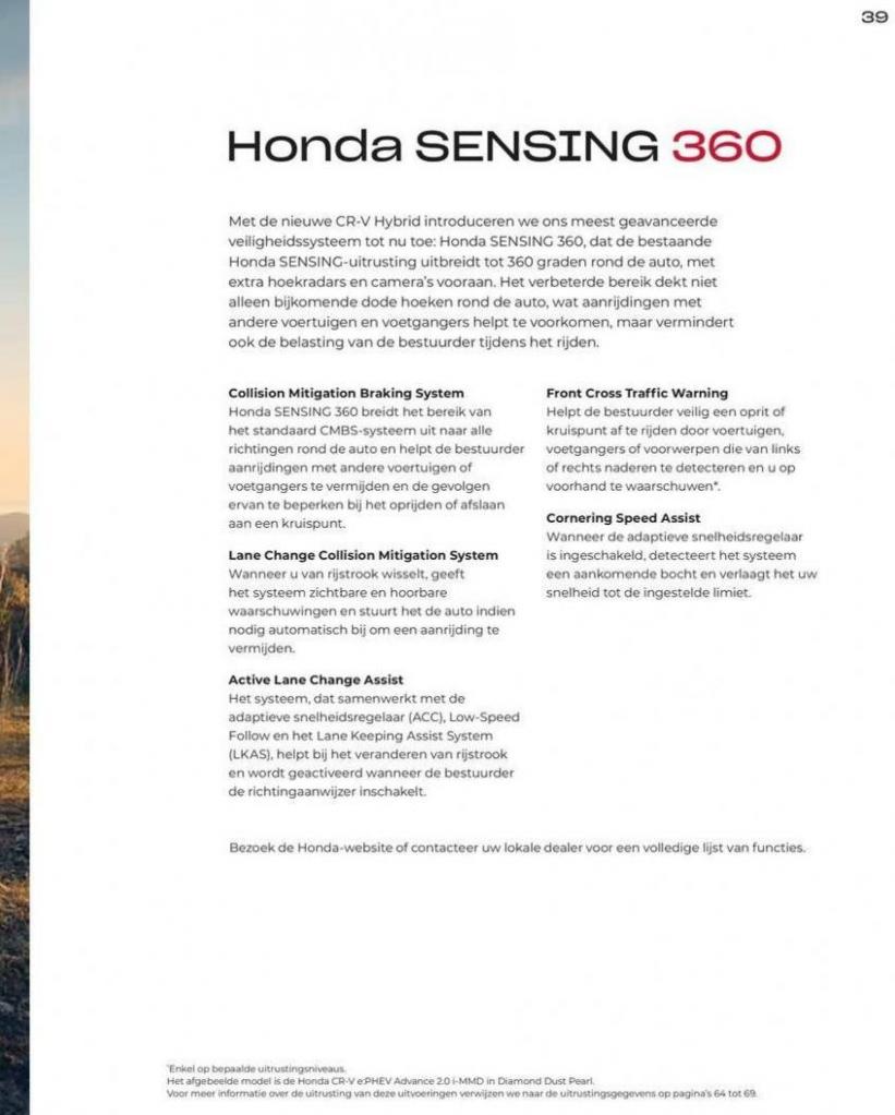Honda CR-V e:HEV & e:PHEV — Brochure. Page 39