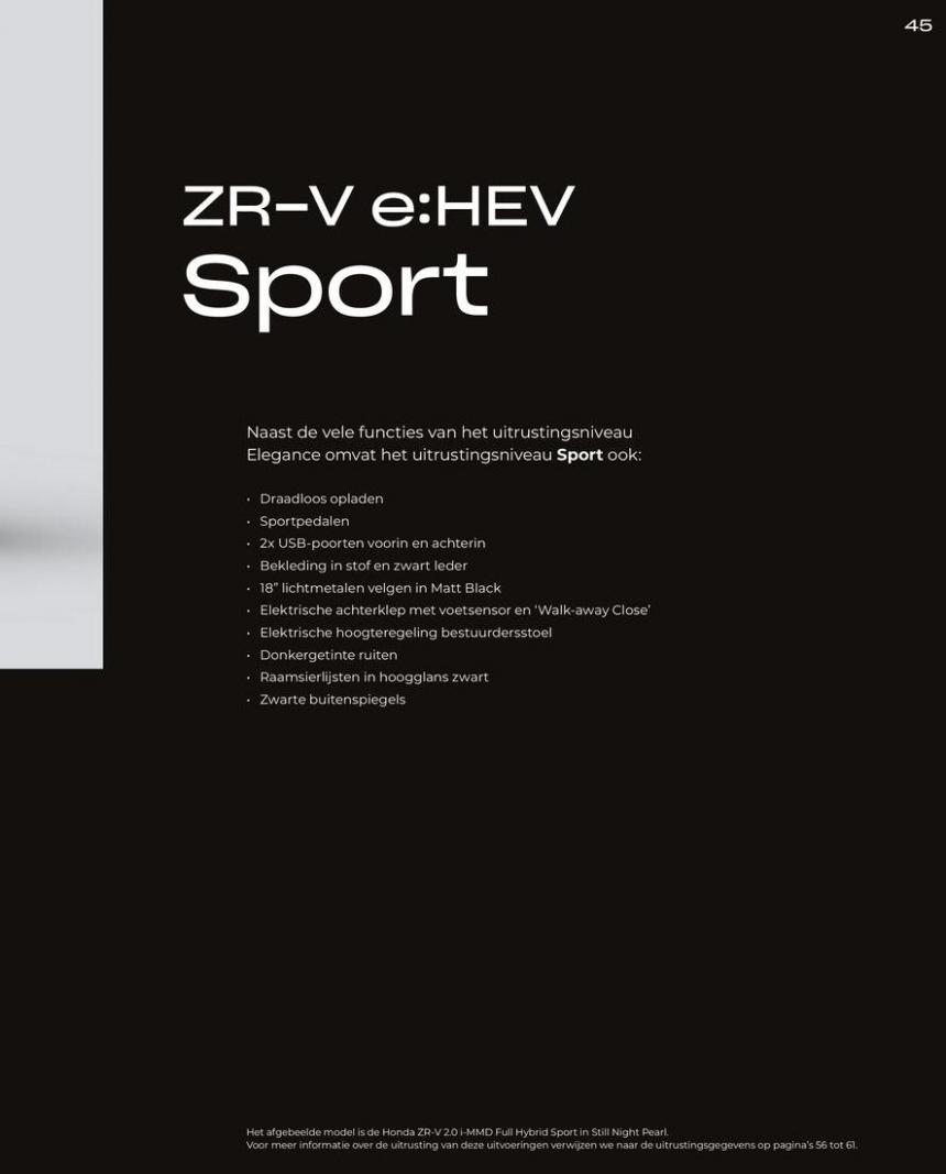 Honda ZR-V e:HEV — Brochure. Page 45