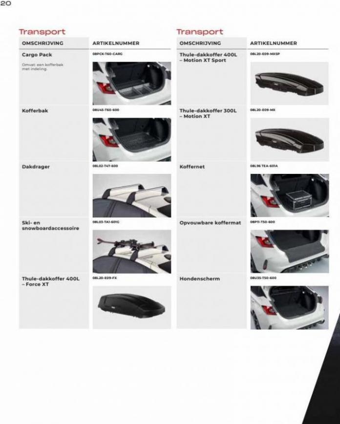Honda Civic Type R — Brochure Accessoires. Page 20