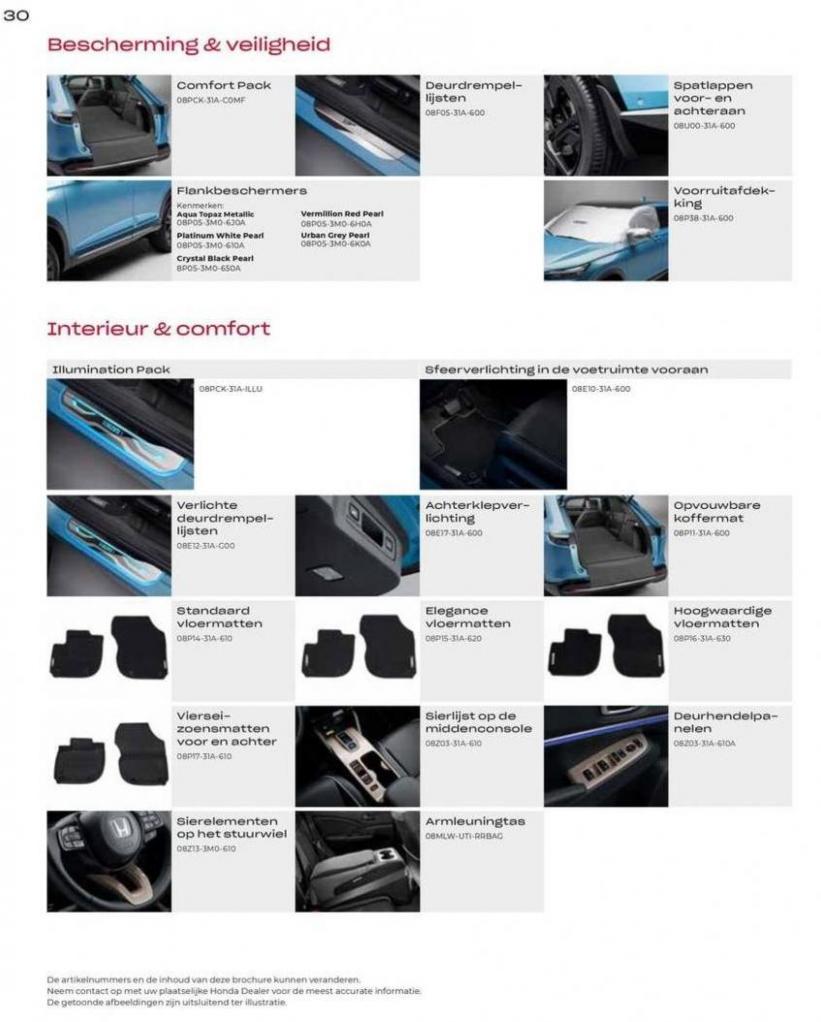 Honda e:Ny1 — Brochure Accessoires. Page 30
