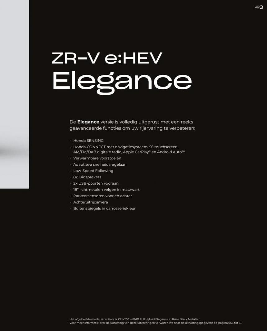 Honda ZR-V e:HEV — Brochure. Page 43