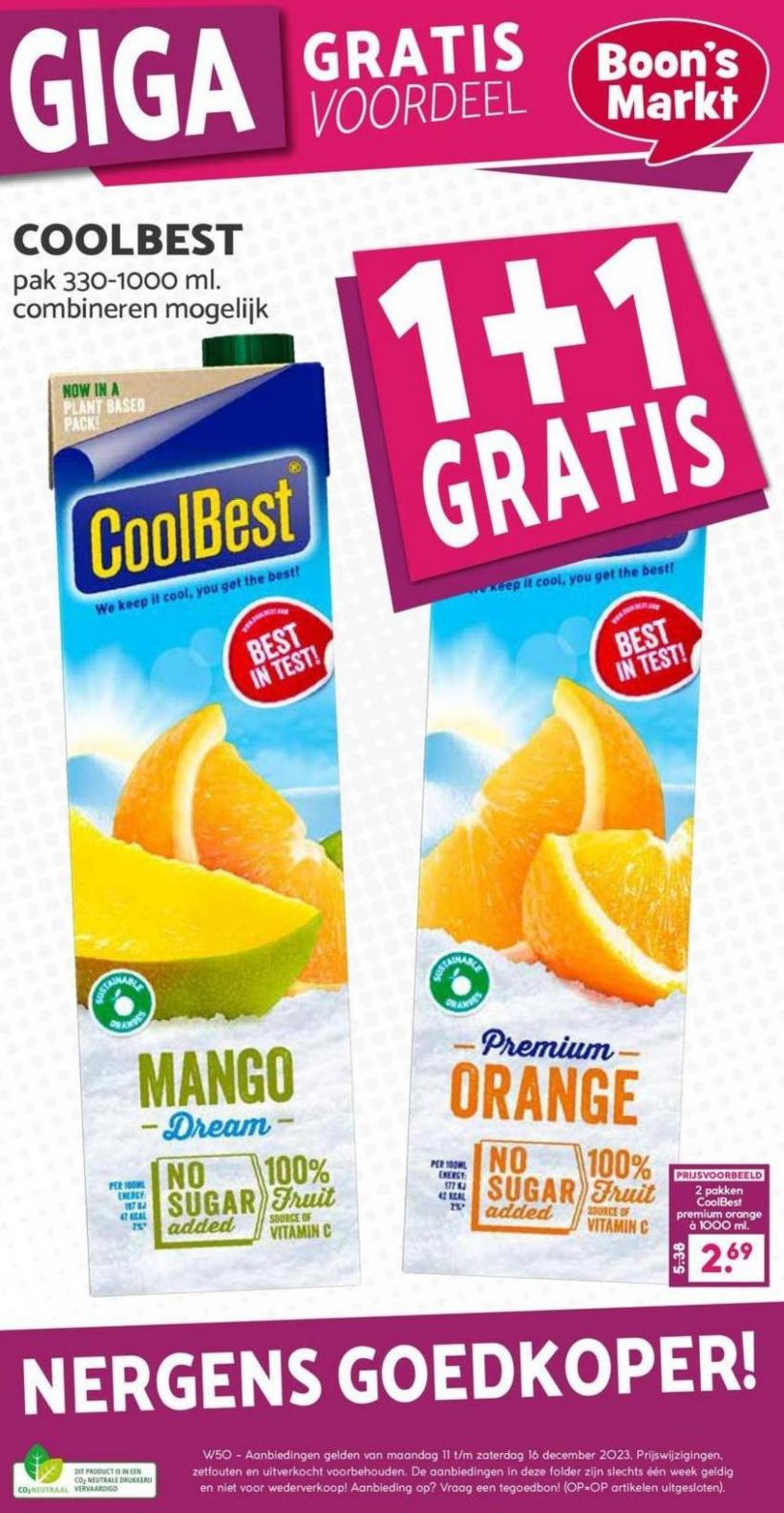 Giga gratis voordeel. Boon's Markt. Week 50 (2023-12-16-2023-12-16)