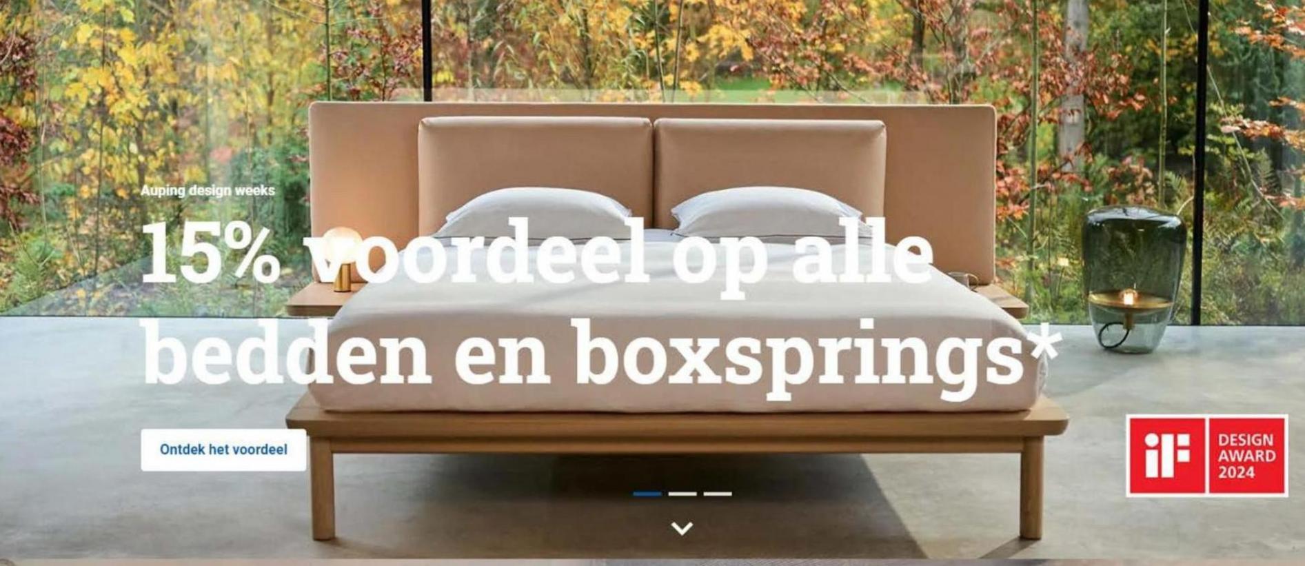 15% voordeel op alle bedden en boxsprings. Auping. Week 19 (2024-05-23-2024-05-23)