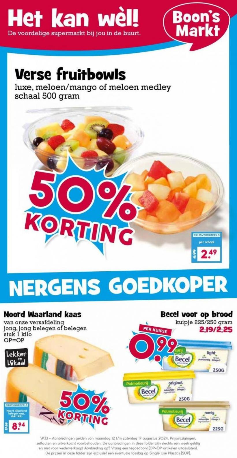 Actuele koopjes en aanbiedingen. Boon's Markt. Week 32 (2024-08-25-2024-08-25)