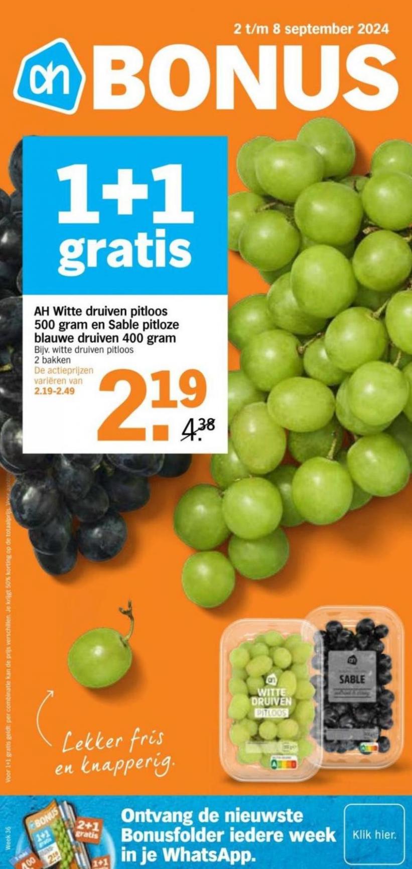 Albert Heijn folder bonus. Albert Heijn. Week 35 (2024-09-14-2024-09-14)